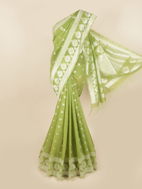 

Pothys Women Green Cotton Blend Saree