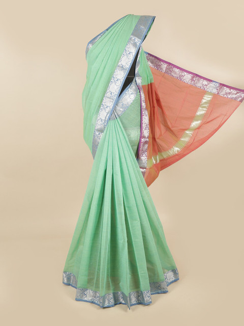 

Pothys Women Green Silk Cotton Saree