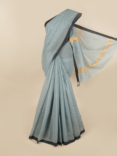 

Pothys Women Grey Printed Cotton Blend Saree