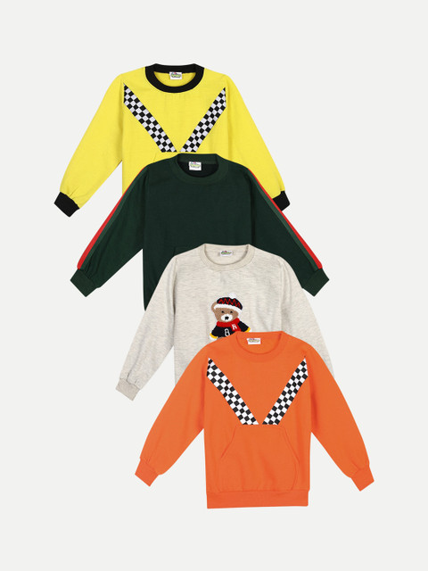 

Cutiekins Kids Pack of 4 Printed Sweatshirt, Yellow