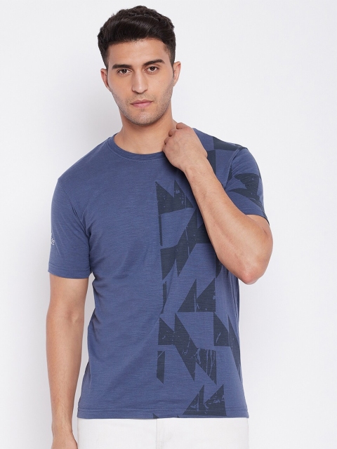 

HARBORNBAY Men Blue Printed T-shirt