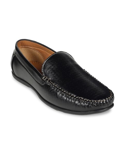 

Provogue Men Black Textured Loafers
