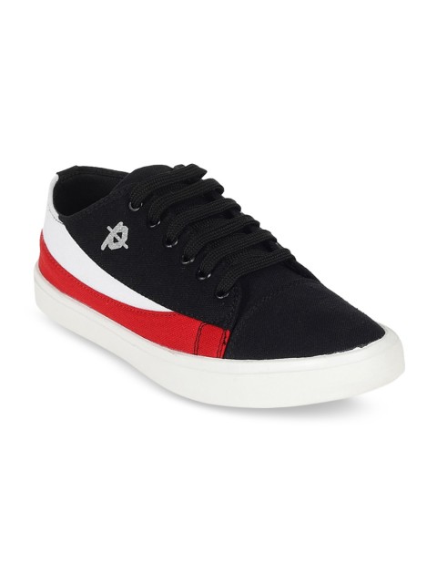 

Provogue Men Black & Red Colourblocked Sneakers