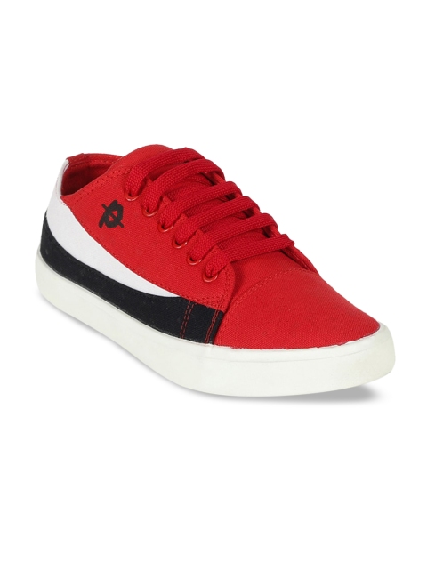 

Provogue Men Red & White Colourblocked Sneakers