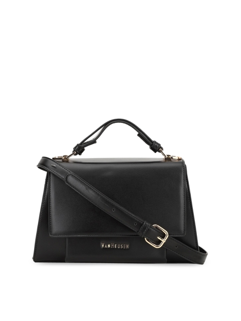 

Van Heusen Woman Black PU Structured Satchel