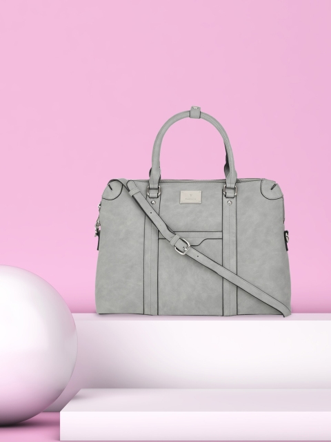

Van Heusen Grey PU Oversized Structured Handheld Bag