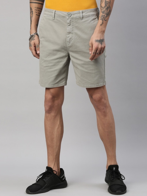 

Breakbounce Men Green Slim Fit Organic Cotton Regular Shorts