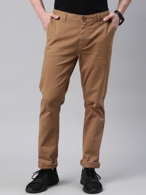 

Breakbounce Men Khaki Organic Cotton Slim Fit Trousers
