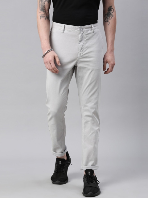 

Breakbounce Men Off White Slim Fit Trousers