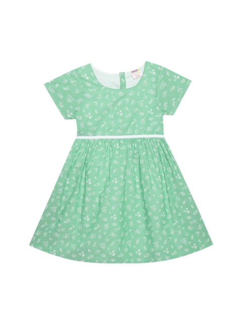 

ZION Girls Green Floral Dress