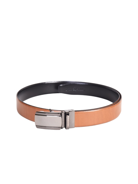

CHRISTOPOLO Men Black Leather Formal Belt