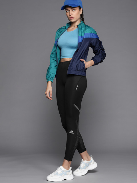 

ADIDAS Women Black Solid How We Do Long Crop Running Sustainable Tights