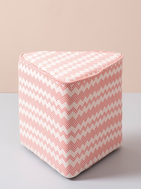 

nestroots Pink Triangle Shape Sitting Poufe Organiser