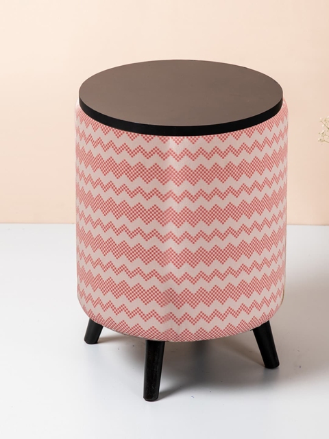 

nestroots Pink Cylinder Shape Storage Ottomans