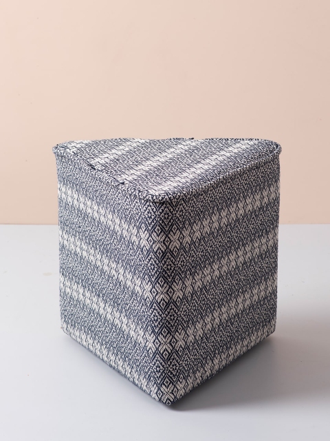 

nestroots Grey Triangle Shape Sitting Poufe Ottoman