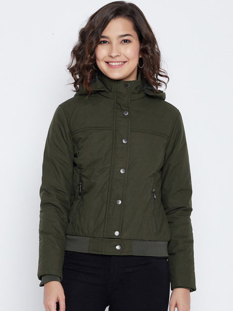 

Octave Women Olive Green Padded Jacket