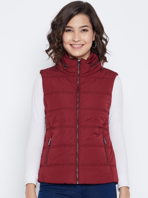 

Octave Women Red High Neck Puffer Jacket