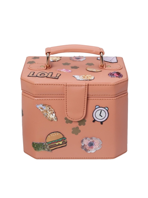 

Vdesi Women Peach Pop Badges Vanity Box