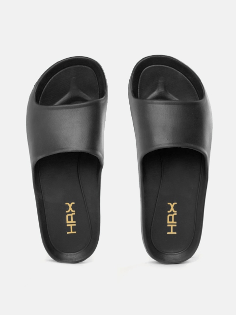 

HRX by Hrithik Roshan Men Black Pool Slides