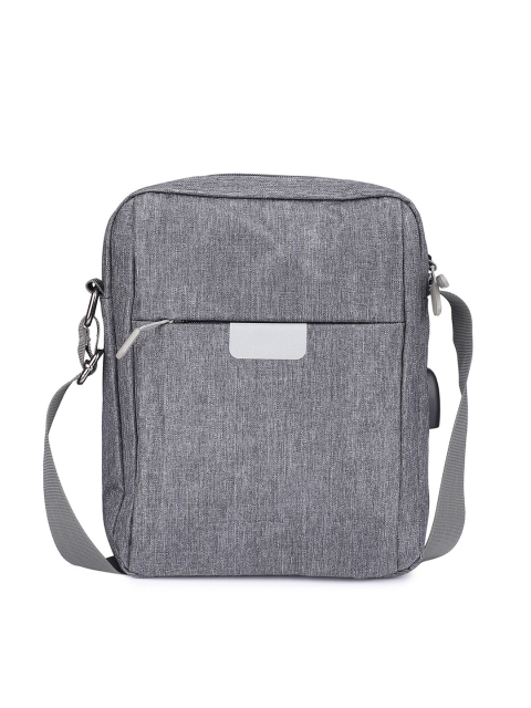 

POSO Unisex Grey Messenger Bag