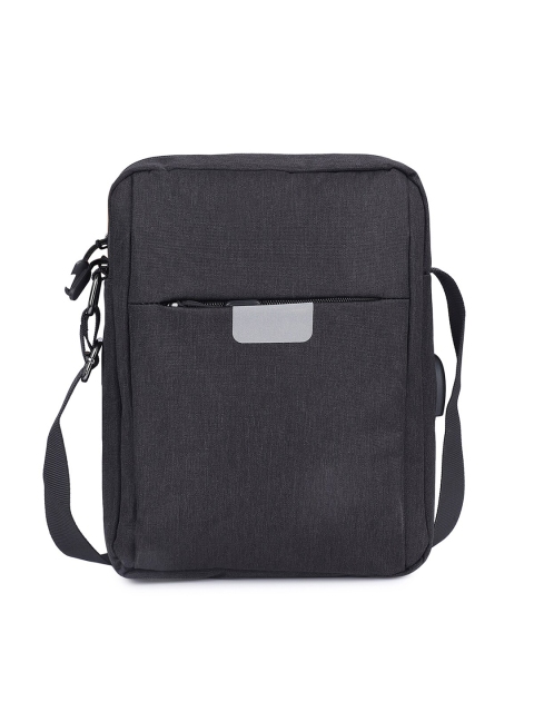 

POSO Unisex Black Messenger Bag