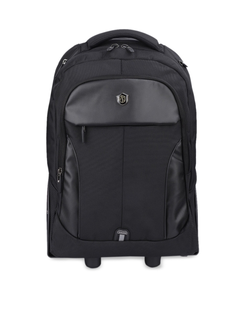 

Aoking Black Solid Soft-Sided Water Resistant Trolley Backpack