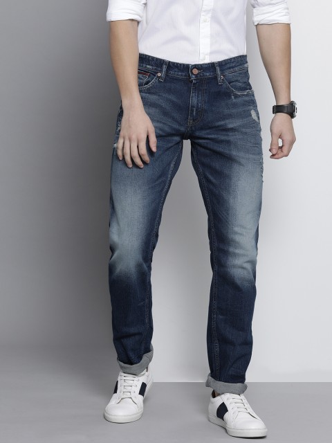 

Tommy Hilfiger Men Blue Scanton Slim Fit Mildly Distressed Light Fade Stretchable Jeans