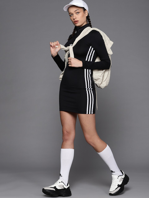 

ADIDAS Originals Women Black Adicolor Classics Long Sleeve Sustainable Dress