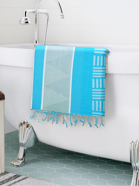 

Story@home Blue & White Printed 200 GSM Pure Cotton Towels