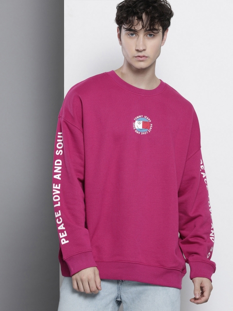 

Tommy Hilfiger Men Pink Printed Sweatshirt