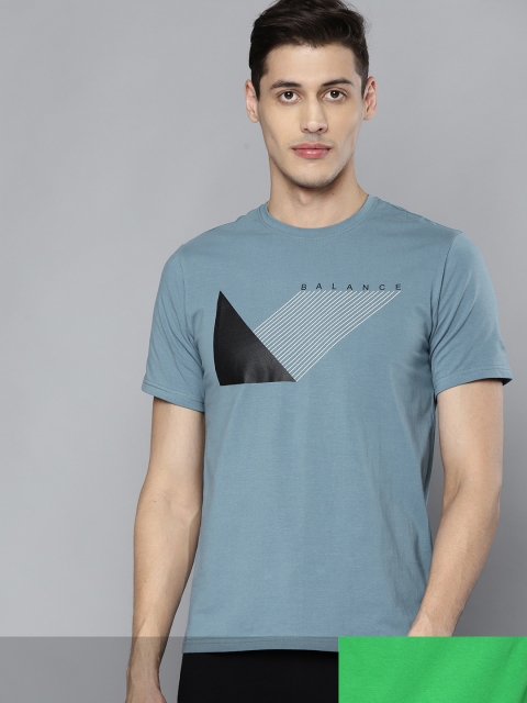 

HRX by Hrithik Roshan Men Pack Of 2 Blue & Green Printed Yoga T-Shirts
