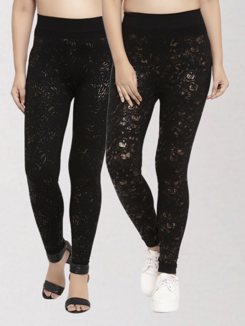 

KLOTTHE Women Set of 2 Multi Skinny Fit Jeggings
