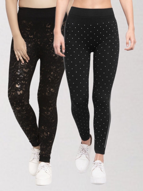 

KLOTTHE Women Pack of 2 Multi Skinny Fit Jeggings