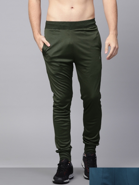 

HRX by Hrithik Roshan Men Pack of 2 Solid Rapid-Dry Training Joggers, Olive