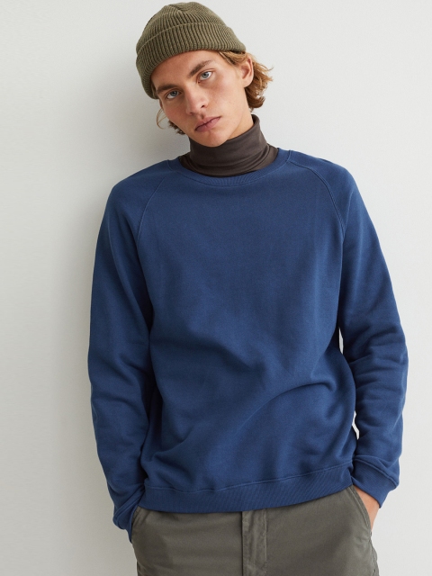 

H&M Men Blue Regular Fit Sweatshirt