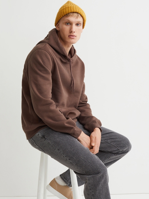 

H&M Men Brown Relaxed Fit Hoodie