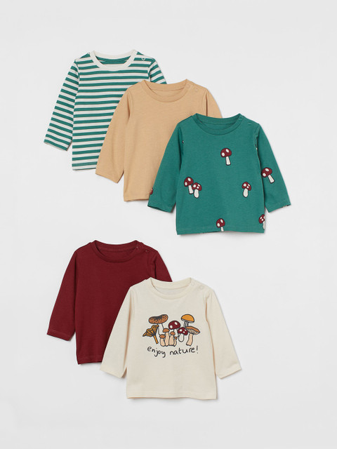 

H&M Boys Multicoloured 5-Pack Cotton Tops, Multi