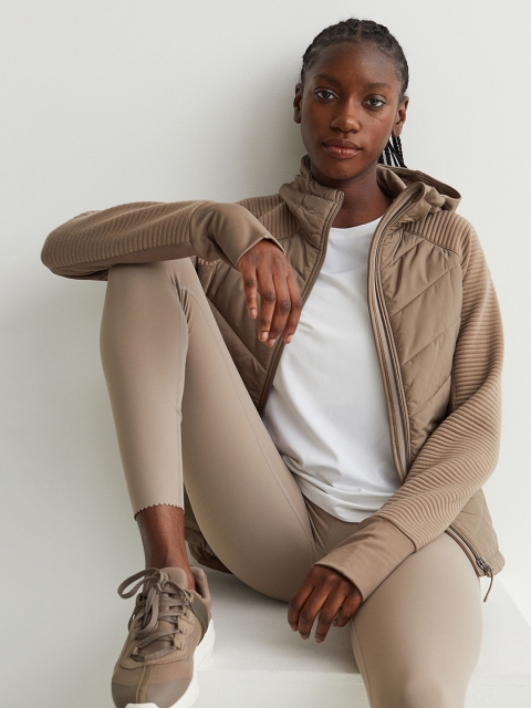 

H&M Women Beige Padded Hooded Outdoor Jacket