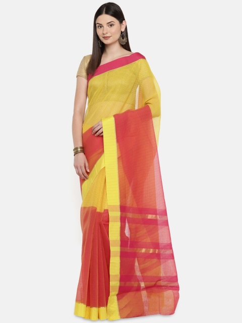 

Ishin Yellow & Red Kota Saree