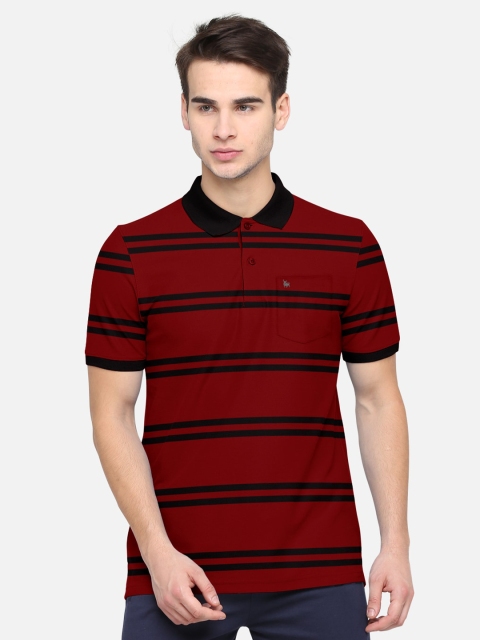 

BULLMER Men Maroon Polo Collar T-shirt