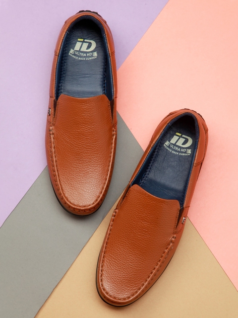 

ID Men Tan Leather Loafers
