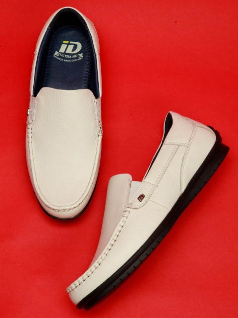 

ID Men Black Colourblocked Leather Loafers