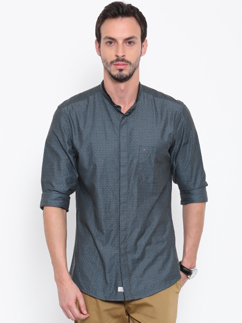 

Indigo Nation Grey Regular Fit Self-design Casual Shirt
