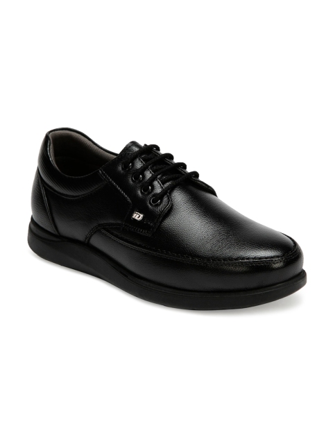 

ID Men Black Perforations Leather Derbys