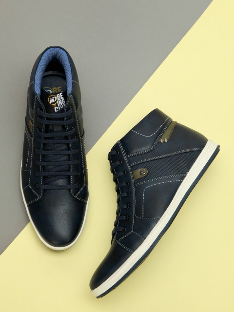 

ID Men Navy Blue Leather Sneakers