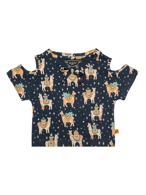 

Kid Studio Girls Navy Blue Regular Top