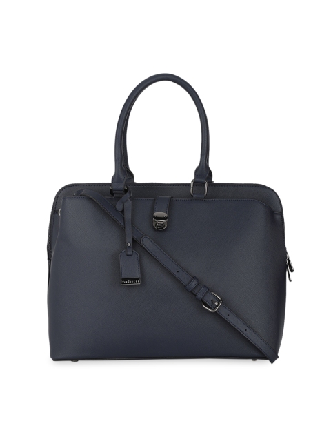 

Van Heusen Navy Blue PU Structured Handheld Bag with Tasselled