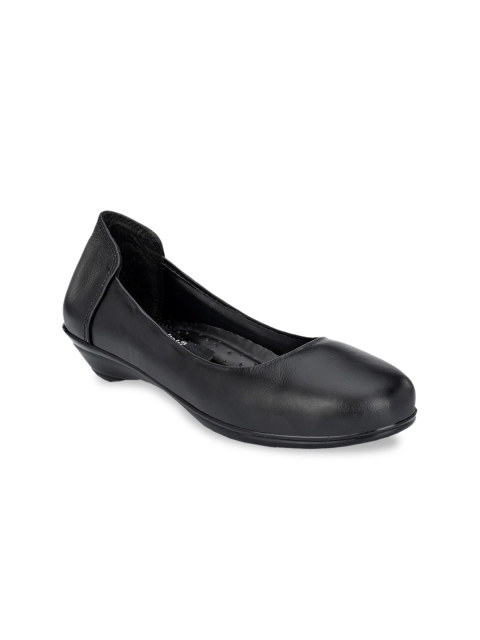 

Eego Italy Women Black Solid Leather Formal Slip-Ons