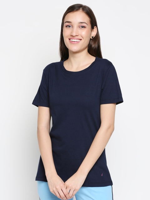 

XIN Women Navy Blue T-shirt