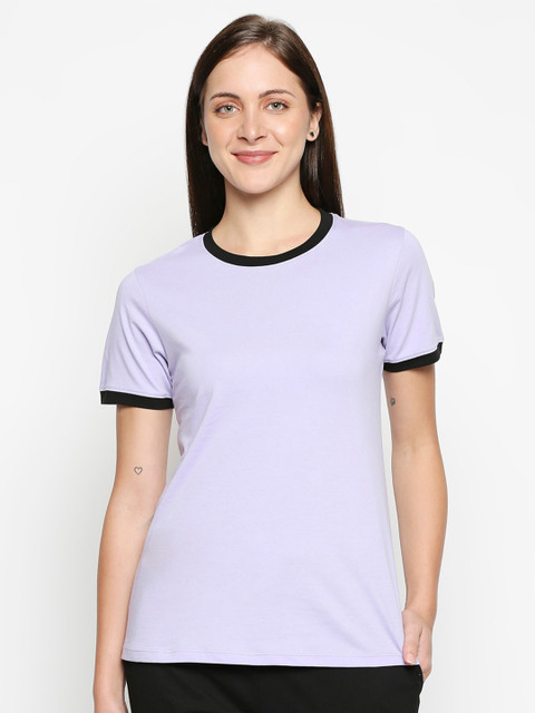 

XIN Women Lavender Pure Cotton Lounge T-shirt